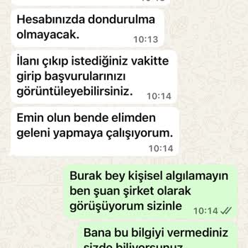 Anlaşmaya Rağmen Üyeliğimiz Ve İlanımız Erken Donduruldu Müşteri Hizmetleri İlgisiz Kaldı