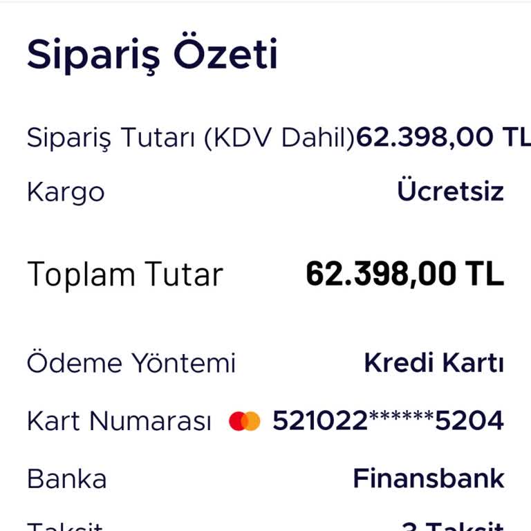 İptal Edilmeyen Sipariş Nedeniyle 20.000 TL Kartıma Yansıtıldı