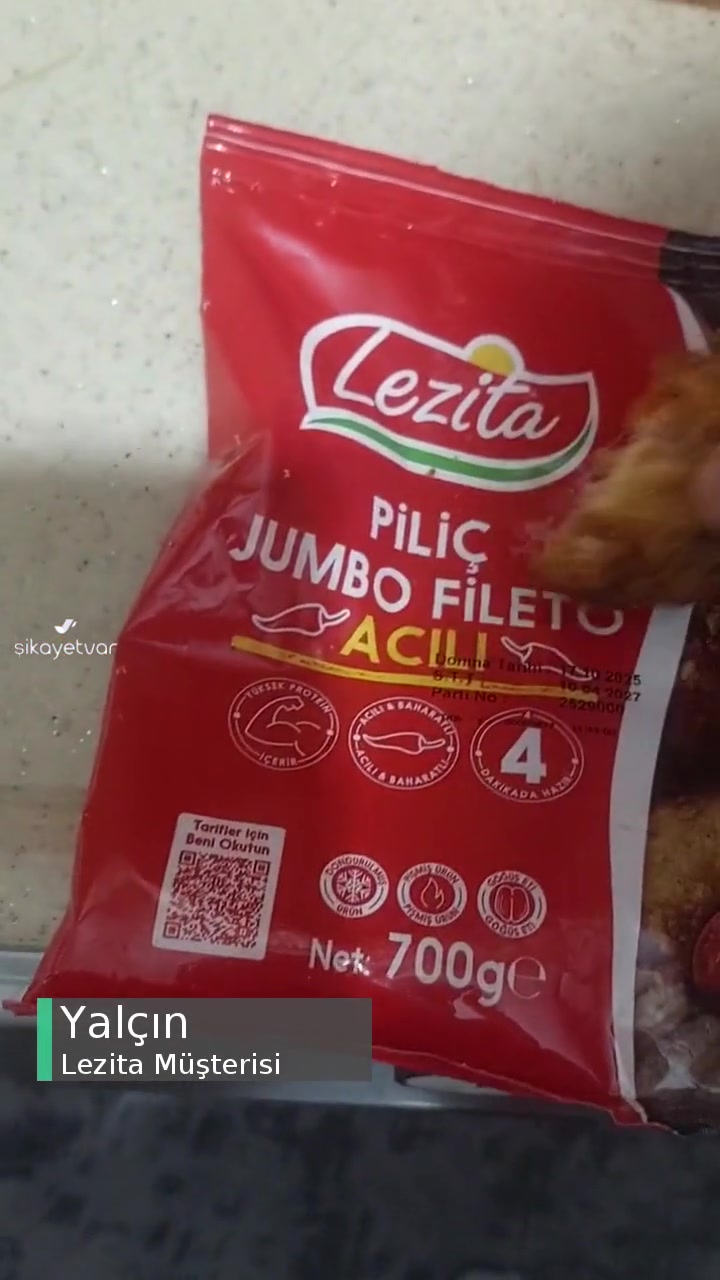 Lezita Marka Aldığım Dondurulmuş Çıtır Tavuk İçinden Çıkan Madde videonun kapak resmi