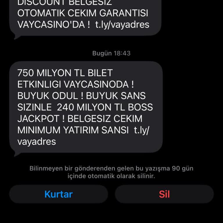 Vaycasino'dan Sürekli Gelen Yasa Dışı Bahis Mesajları Ve Kişisel Verilerimin İhlali