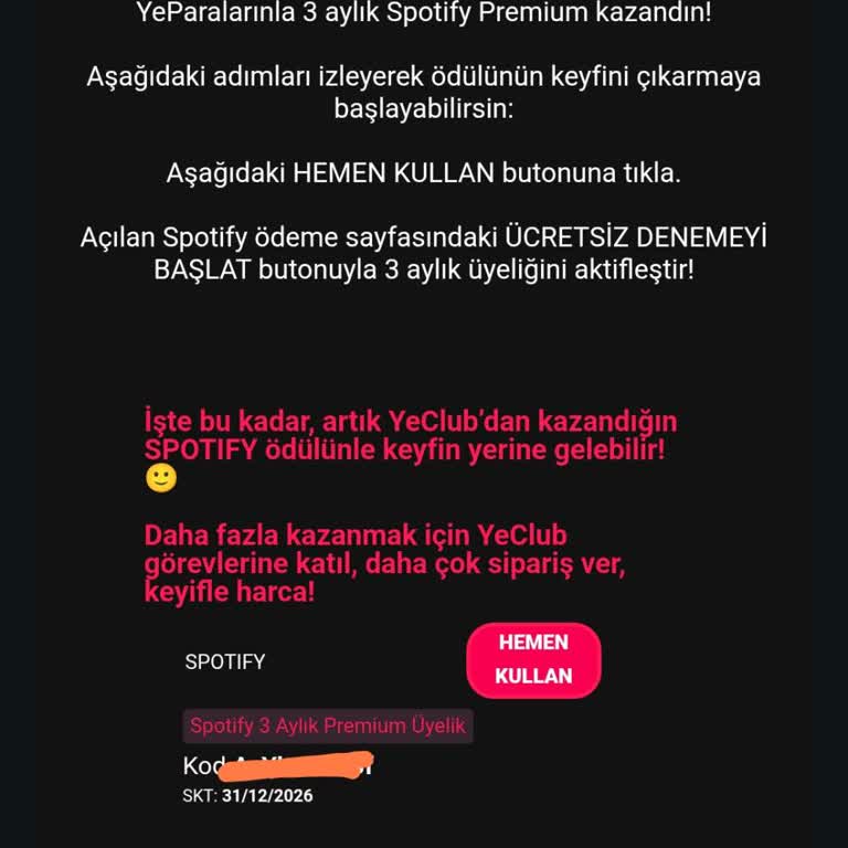 Satın Alınan Spotify Premium Kodu Geçersiz Çıktı, Üyelik Aktifleşmiyor