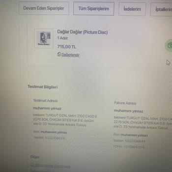 Eksik Teslim Edilen Plak Siparişi Ve Yetersiz Müşteri Hizmeti