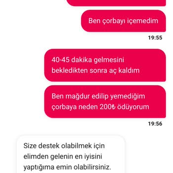 Dökülen Çorba İçin Eksik İade Mağduriyeti