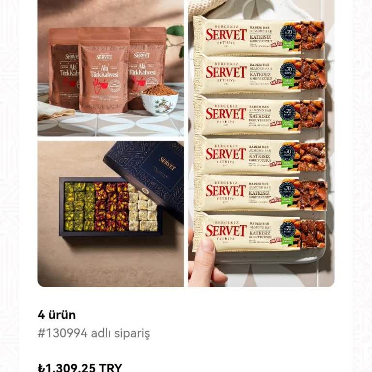 Bercekız Servet Şekerleme Siparişim Kargoya Verilmeden İptal Edilmiyor
