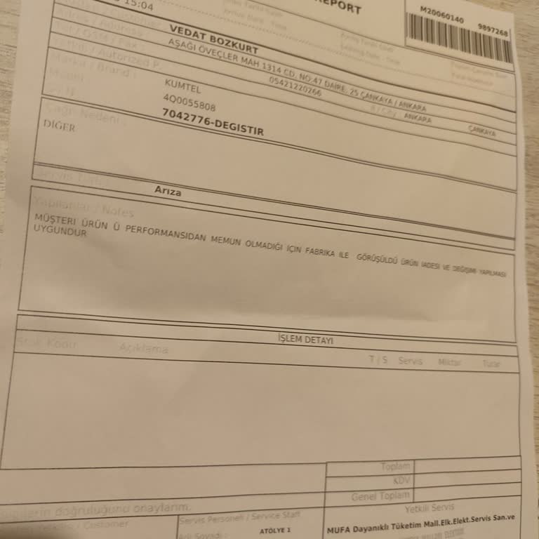Garanti Sürecinde Kumtel Mini İçin Servis Sorunu Ve İlgisizlik