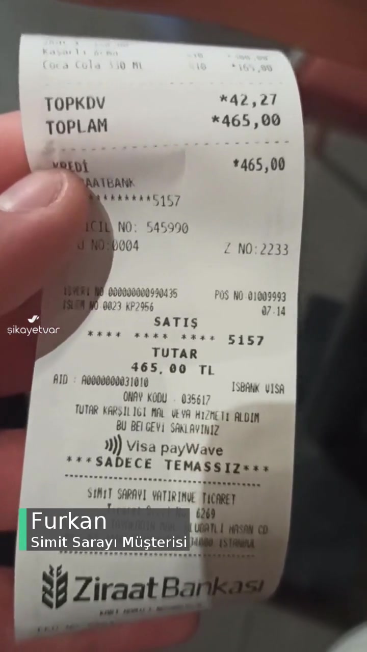 Simit Sarayı Fahiş Fiyat Alıyor! videonun kapak resmi