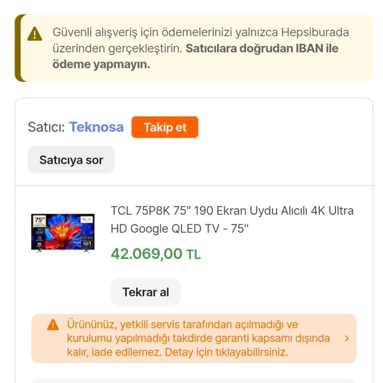 Satın Aldığım Televizyon Teslim Edilmedi Müşteri Hizmetleri Çözüm Sunmuyor