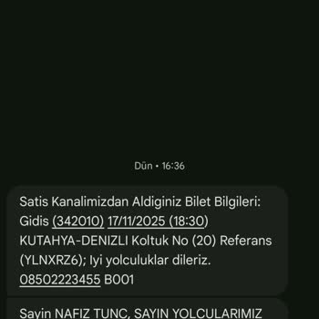 Otobüs Seferi Gecikmesi Nedeniyle Ek Masraf Ve Mağduriyet