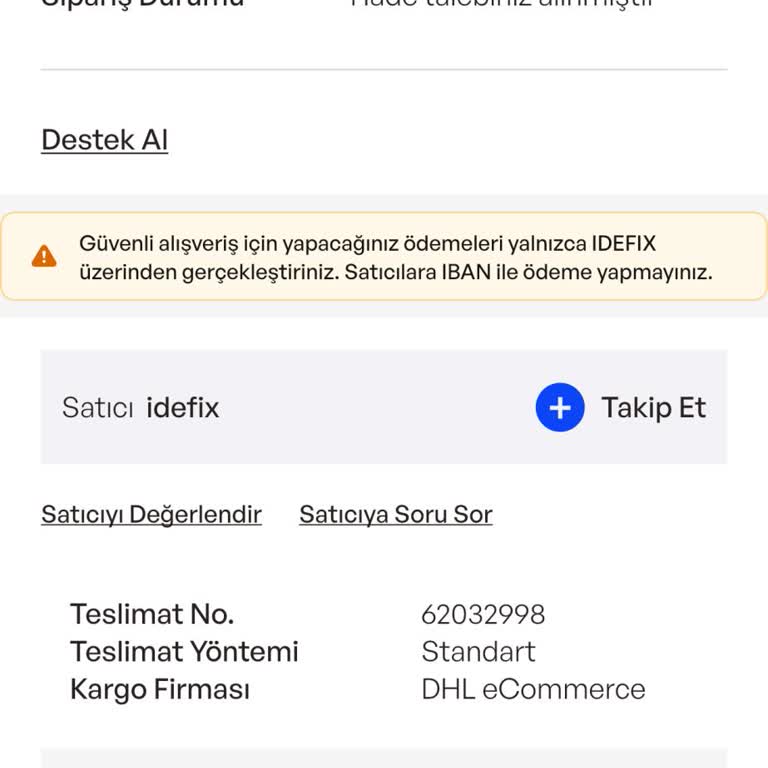 Yanlış Ürün Gönderimi Ve Ücret İadesi Sorunu