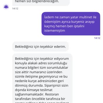 Getir Siparişim Haber Verilmeden İptal Edildi, Ücret İadesi Yapılmadı