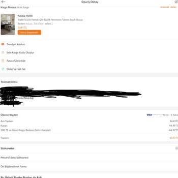 Aldığım Nevresim Takımı Kısa Sürede Yırtıldı, İade Veya Değişim İstiyorum