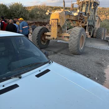 Kolin İnşaat Yol Çalışmasında Güvenlik Eksikliği Ve Maddi Zarar