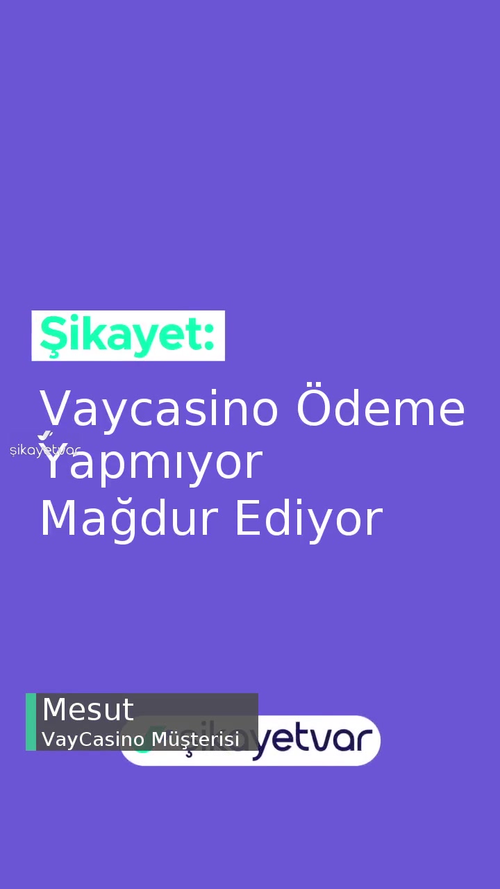 Vaycasino Ödeme Yapmıyor, İnsanları Mağdur Ediyor videonun kapak resmi