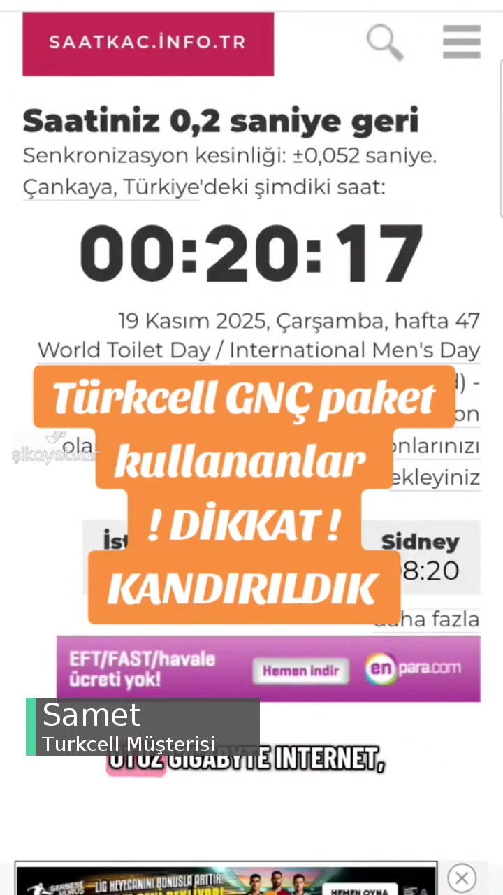 Turkcell Youtube.com Kullanımları Data Paketinden Eksiliyor! videonun kapak resmi