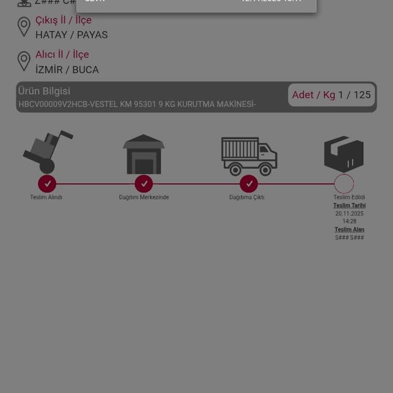 Teslim Edilmeyen Kurutma Makinesi İçin Ekstra Ücret Talebi Ve Çözülmeyen Mağduriyet