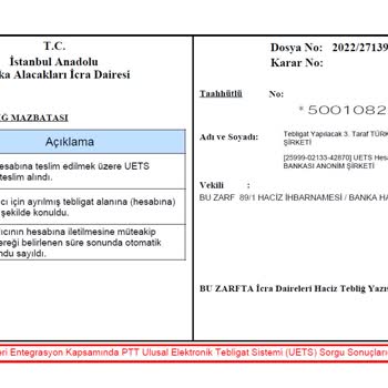 Borcu Ödememe Rağmen Hesabımdaki Haciz Blokesi Kaldırılmıyor