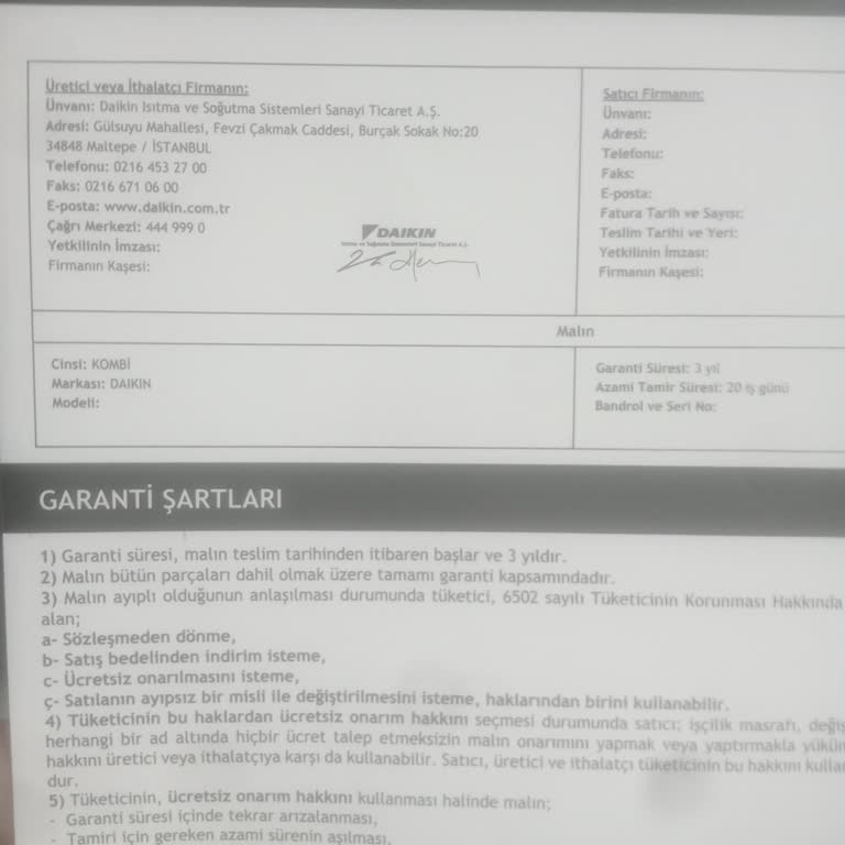 Garanti Kapsamı Dışında Bırakılan Parça Nedeniyle Mağduriyet Yaşıyorum