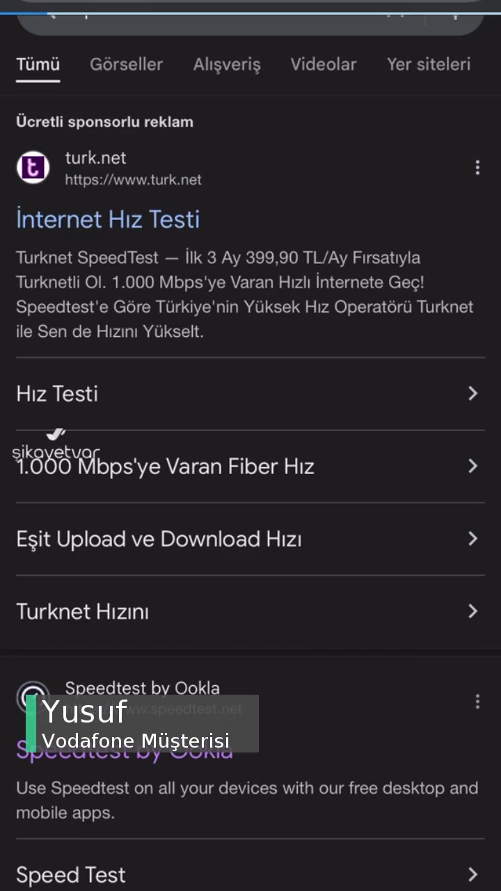 Vodafone Mobil Hız Şikayeti videonun kapak resmi