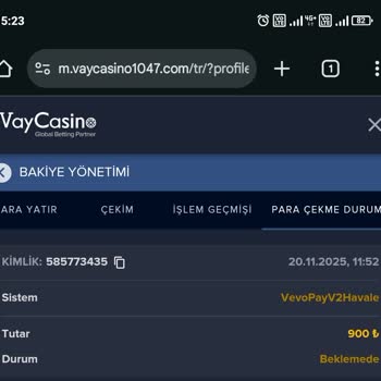 Vaycasino.com'da Para Çekme Talebim Gecikti, Bilgilendirme Ve Destek Alamadım