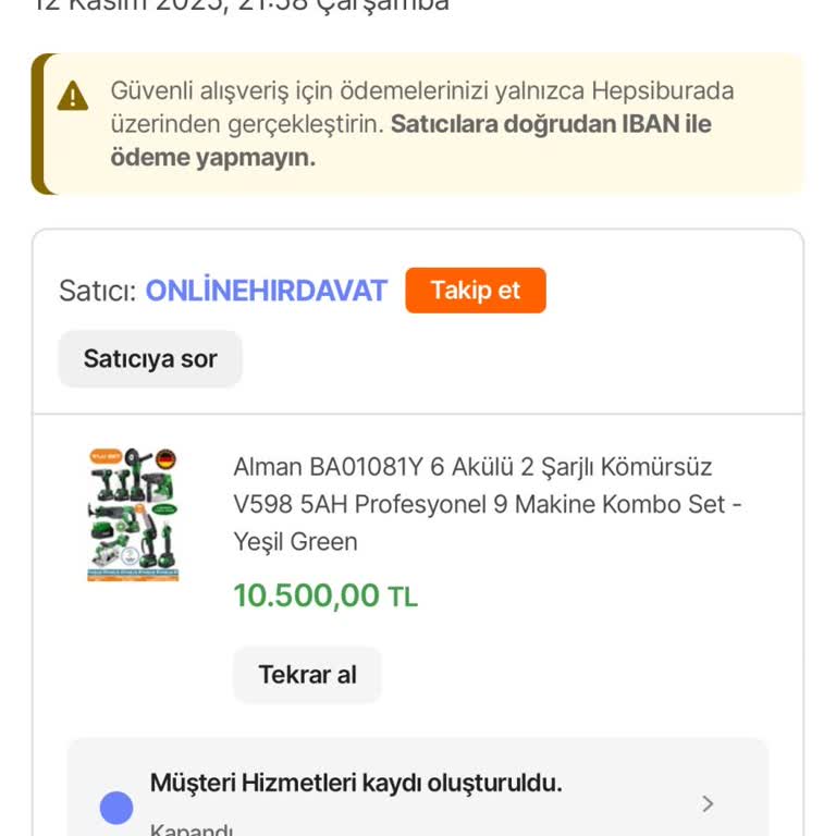 Sipariş İptali Sonrası Fiyat Artışı Ve Mağduriyetin Giderilmemesi