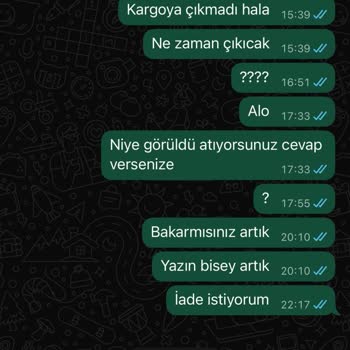 Ödeme Yapılan Siparişin Kargolanmaması Ve İletişim Eksikliği
