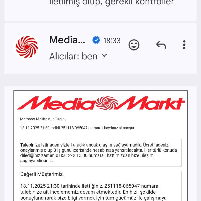 Media Markt İade Onayı Sonrası Param Günlerdir Hesabıma Yatmadı