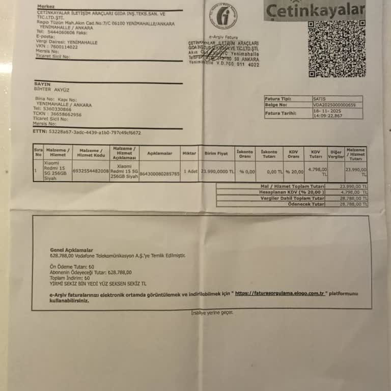 Açılmamış Telefonun İadesi Reddedildi