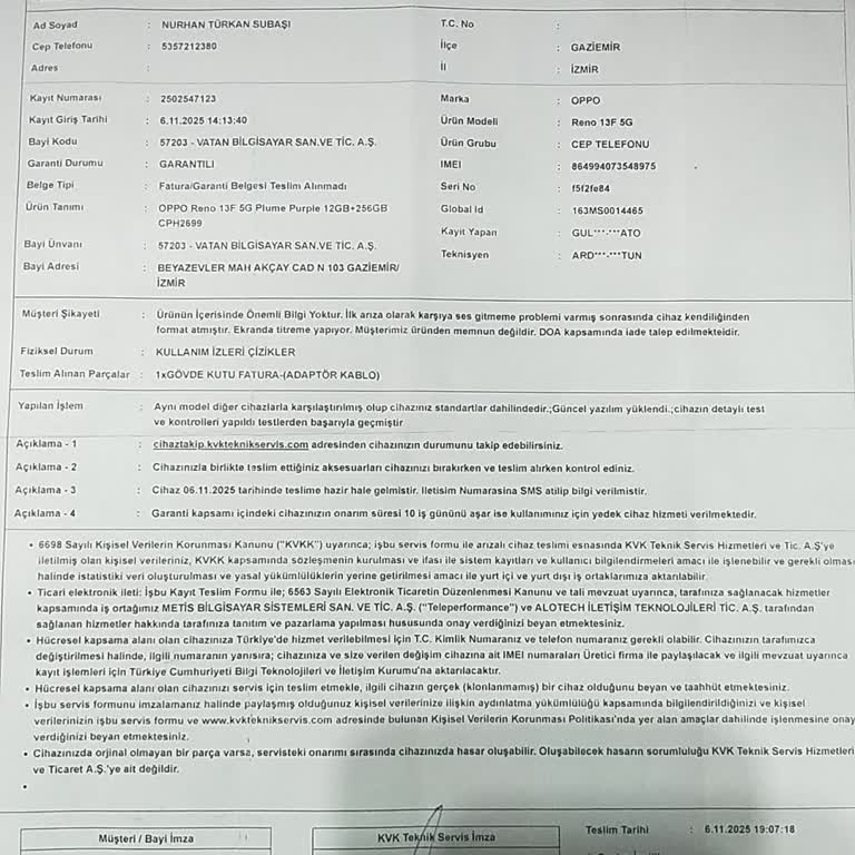 Oppo Reno 13 F 5G Telefonumda Ciddi Sorunlar Ve Geri Dönüşü Olmayan Veri Kaybı Yaşadım