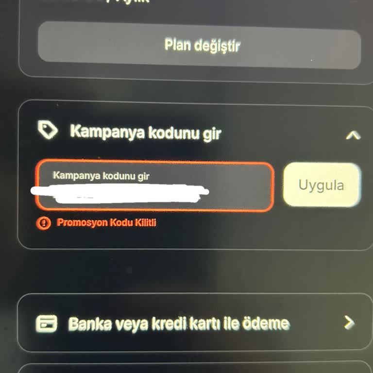 Promosyon Kodu Kilitli Uyarısı Nedeniyle Ücretsiz Üyelikten Yararlanamıyorum