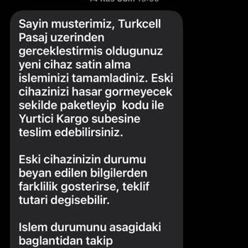 Turkcell Pasaj Değiş Tokuş Kampanyasında Kargo Kodu Gönderilmediği İçin Mağduriyet