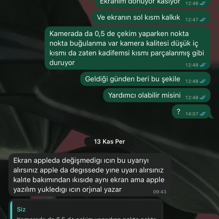 Aldığım İphone 15 Pro Max Telefonlarda Ciddi Arızalar Ve İlgisiz Servis
