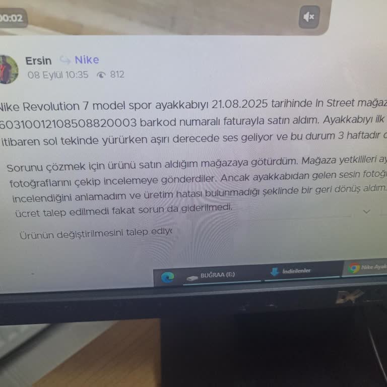 FLO'dan Aldığım Nike Ayakkabıdan Gelen Ses Ve İade Sorunu