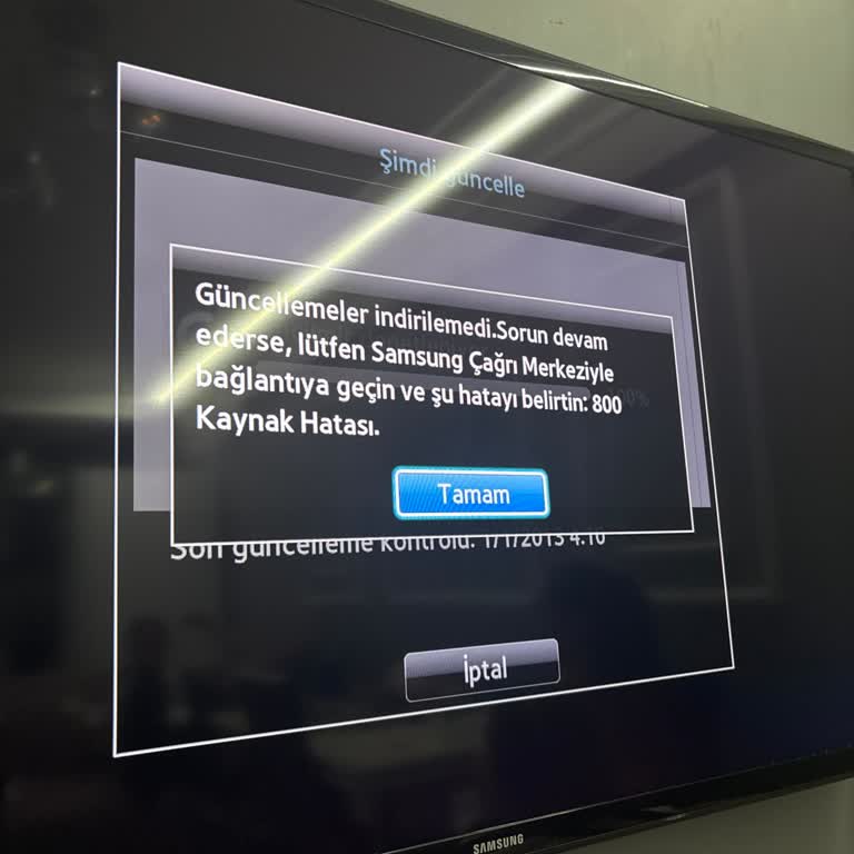 Samsung LED40 Televizyonumda Yazılım Güncellemesi Hatası Ve Destek Talebi