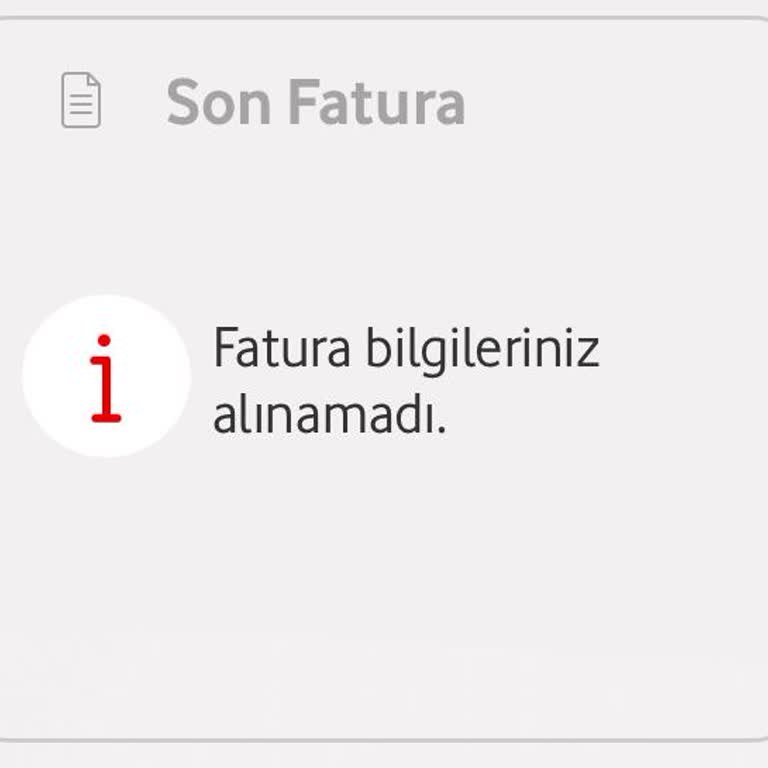Vodafone Yanımda Uygulamasında Fatura Ödeme Sorunu