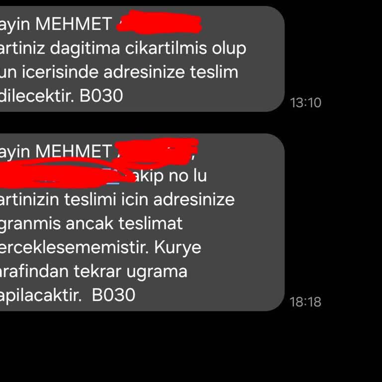 Kuryenet Kart Teslimatında Sürekli Gecikme Ve Bilgilendirme Eksikliği Yaşanıyor