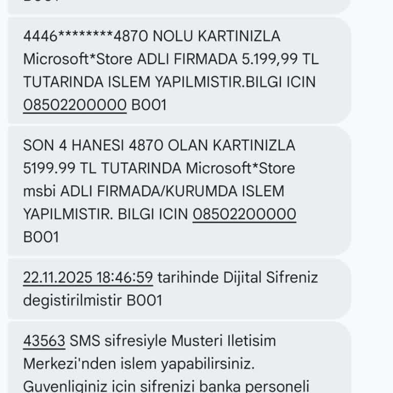 Bilgim Dışında Microsoft Store’dan Yapılan Kredi Kartı Harcaması Ve Güvenlik Endişesi