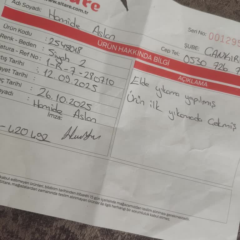Satışta Yetersiz Bilgilendirme Nedeniyle Kullanılamaz Hale Gelen Ürün