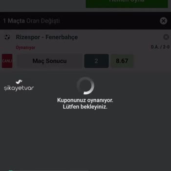 Nesine Canlı Kupona Hata Veriyor