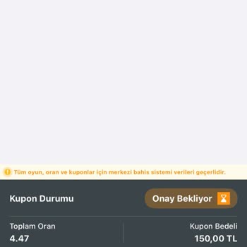 Onaylanan Kupon Sistemde Görünmüyor, Para Hesabımdan Çekildi