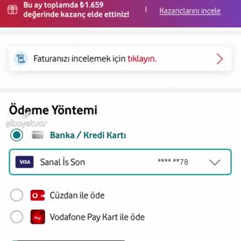 Vodafone Yanımda Puanları Kullanılmıyor