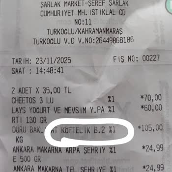 Duru Köftelik Bulgurda Yabancı Madde Ve Sağlık Riski