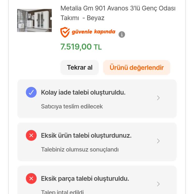 Arızalı Komodin İçin Süreçte Yaşanan Aksaklıklar Ve Çözüm Eksikliği