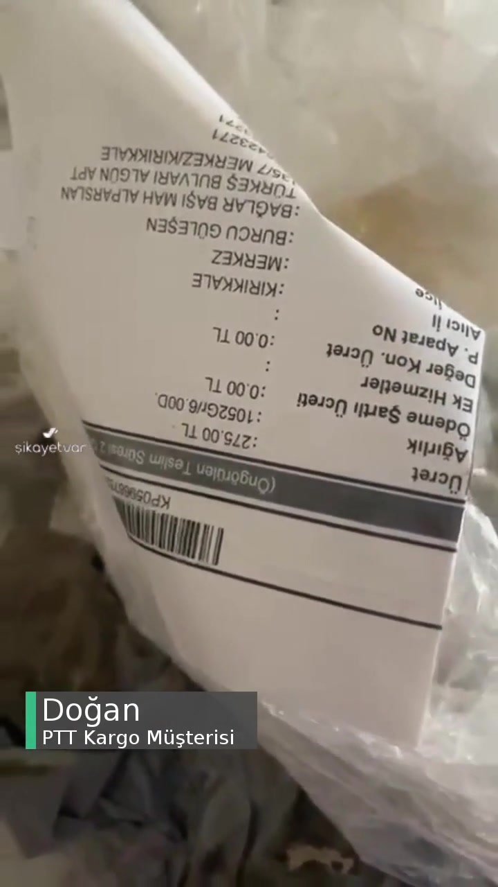 PTT Kargo Ürün Hasarı videonun kapak resmi