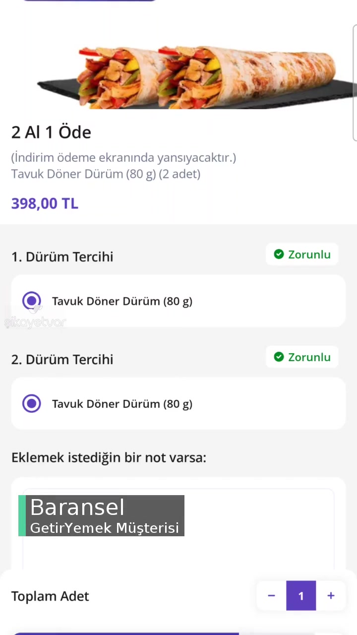 GetirYemek Siparişim Gelmedi! videonun kapak resmi