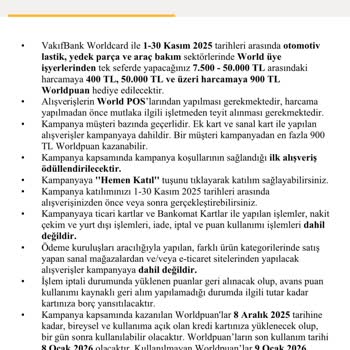 VakıfBank Araç Bakım Kampanyasında POS Kodu Mağduriyeti