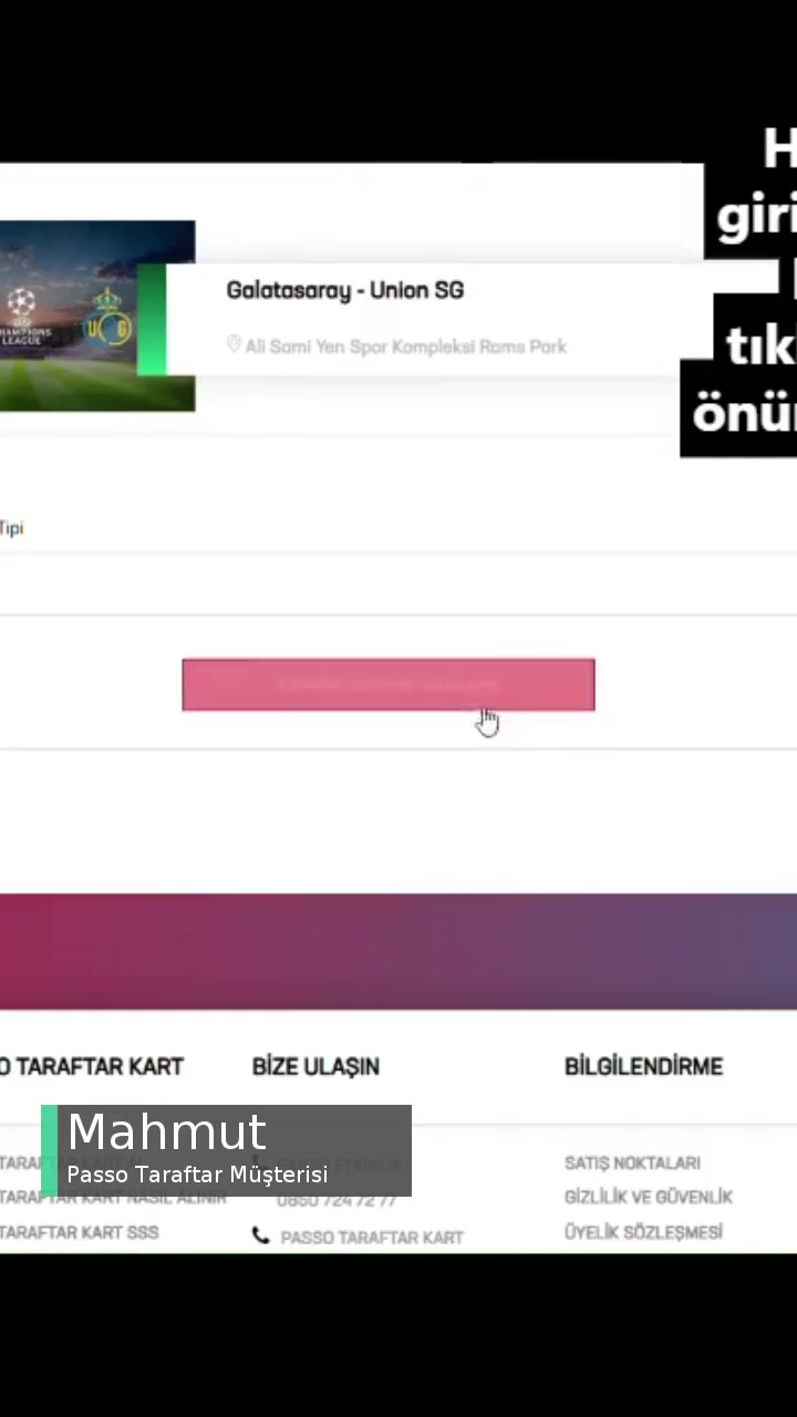 Passo Taraftar Sitesinde Futbol Maçlarında Bilet Seçme Sorunu videonun kapak resmi