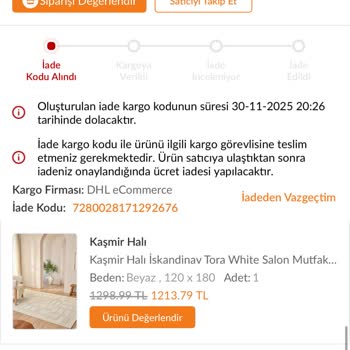 Eksik İade Nedeniyle Yaşanan Mağduriyet Ve Acil Çözüm Talebi