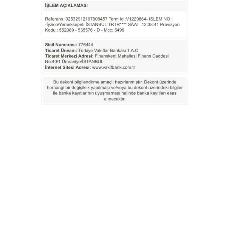 Yemeksepeti Siparişim Oluşmadı İki Kez Para Çekildi Hizmet Alamadım