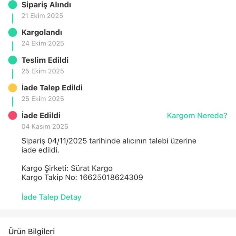 İade Sürecinde Ürün Ve Ödeme Mağduriyeti Yaşıyorum