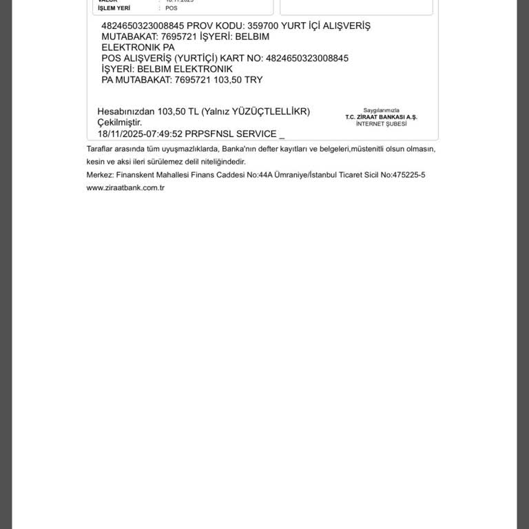 Yükleme Yapılmasına Rağmen İstanbul Kart Bakiyem Güncellenmedi, İade Talep Ediyorum